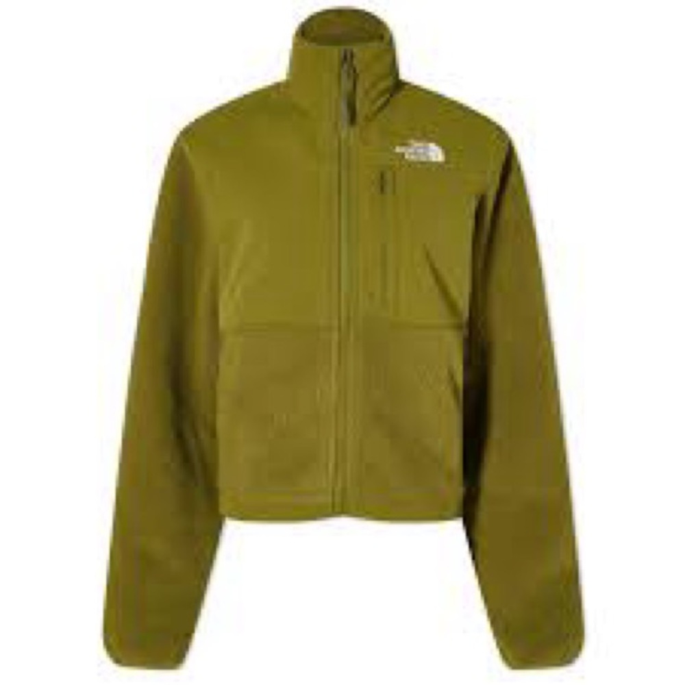 The north face Khaki Denali fleece green jacket woman size S